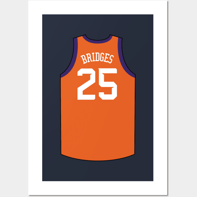 Mikal Bridges Phoenix Jersey Qiangy Wall Art by qiangdade